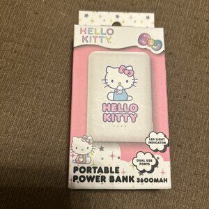 Hello Kitty Portable Power Bank 3600mAh USB Charger New White Pink Blue
